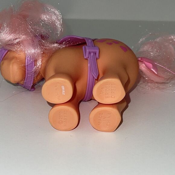 My Little Pony Hasbro 2017 Peachy Bridge Direct Pink Hearts Hair Purple Saddle - Picture 8 of 9